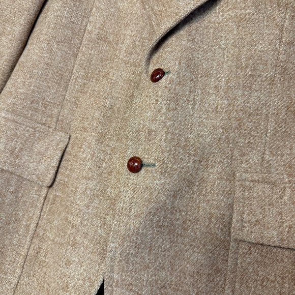 Harris Tweed Freedman Academia Camel Brown Wool Sport Coat Blazer Jacket Mens - Picture 9 of 12